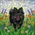 Pomeranian Lovers' Glowing Tiffany Stained Glass Black Pomeranian & Floral Mosaic Stained Glass Suncatcher - 5