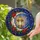 Celestial Art Lovers' Glowing Tiffany Stained Glass Lantern Moon Berries Poinsettia Jewel Tone Night Sky Stained Glass Suncatcher - 2