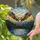 Wildlife Art Enthusiasts' Exquisite Tiffany Stained Glass Osprey, Jewel-Toned Mountain Lake Pine Forest Golden Sky Stained Glass Suncatcher - 2