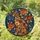 Feline Art Enthusiasts' Tiffany Stained Glass Cat Floral Rose Mosaic Indigo Teal Jewel Tones Stained Glass Suncatcher - 1