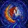 Fantasy Art Enthusiasts' Tiffany Stained Glass Witch Moon Cosmic Mosaic Fiery Indigo Teal Stained Glass Suncatcher - 5