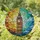 London Lovers' Majestic Big Ben Stained Glass Mosaic | Tiffany-Style Jewel Tones, Golden Amber & Emerald Sky Stained Glass Suncatcher - 1