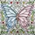 Art Lovers' 8K Tiffany Style Stained Glass Butterfly Mosaic, Blue Pink Green Jewel Tones, Floral Scrollwork Stained Glass Suncatcher - 5