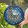 Celestial Dreamers' Tiffany Stained Glass Crescent Moon, Jewel Tone Cosmic Nebula, Evil Eye & Gold Tassels Stained Glass Suncatcher - Qiy6zSFogi
