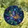 Fantasy Lovers' Tiffany Stained Glass Cosmic Witch Hat, Purple Orb & Galaxy Nebula Stained Glass Suncatcher - 1