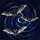 Fantasy Art Lovers' Tiffany Style Black Grey White Bats Celestial Night Sky Mosaic Stained Glass Suncatcher - 5