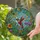 Nature Lovers' Vibrant Jewel Tone Hummingbird Stained Glass Tropical Blossom Mosaic Stained Glass Suncatcher - 2
