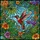 Nature Lovers' Vibrant Jewel Tone Hummingbird Stained Glass Tropical Blossom Mosaic Stained Glass Suncatcher - 5