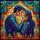 Romantic Partners' Organic Stained Glass Kiss Embrace, Glowing Tiffany Jewel Tones Art Stained Glass Suncatcher - 5