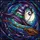 Fantasy Art Enthusiasts' Tiffany Stained Glass Witch Hat Broom Mystical Night Sky Amethyst Emerald Stained Glass Suncatcher - 5
