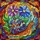 Art Lovers' Vibrant Stained Glass Snail Floral Mosaic Jewel Tone Intricate Pattern Stained Glass Suncatcher - 5