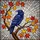 Nature & Art Lovers' Edge-to-Edge Tiffany Stained Glass Raven Autumn Maple Leaves Deep Blue Purple Orange Stained Glass Suncatcher - 5