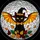 Witchy Cat Lovers' Tiffany Style Stained Glass Black Cat Bat Wings Autumn Jewel Tones Stained Glass Suncatcher - 5
