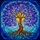 Art Lovers' Vibrant Tiffany Stained Glass Tree of Life Jewel Tone Blue Purple Pink Mosaic Stained Glass Suncatcher - 5