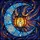 Celestial Art Lovers' Intricate Tiffany Stained Glass Crescent Moon Cosmic Mosaic Jewel Tones Stained Glass Suncatcher - 5