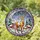 Nature Lovers' Elegant Tiffany Stained Glass Majestic Deer Winter Village Amber Red Blue Mosaic Stained Glass Suncatcher - 1