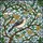 Nature Lovers' Tiffany Stained Glass Songbird Branches Leaves Berries Mosaic Blue Green Amber Yellow Stained Glass Suncatcher - 5