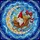 Christmas Enthusiasts' Vibrant Tiffany Stained Glass Gnome Sleigh Golden Stars Celestial Mosaic Stained Glass Suncatcher - 4