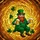 St. Patrick's Day Celebrators Jovial Leprechaun Moon Shamrocks Stained Glass Art, Emerald Gold Amber Jewel Tones Stained Glass Suncatcher - 5