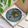 Stained Glass Art Lovers' Intricate Ruby Red Poinsettia Holly Rustic Star Winter Foliage Pattern Stained Glass Suncatcher - 3