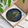 Holiday Celebrators' Tiffany Stained Glass Christmas Tree Ornaments Deep Blue Gold Ruby Celestial Mosaic Stained Glass Suncatcher - 3