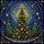 Holiday Celebrators' Tiffany Stained Glass Christmas Tree Ornaments Deep Blue Gold Ruby Celestial Mosaic Stained Glass Suncatcher - 5