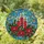 Holiday Art Aficionados' Tiffany Style Stained Glass Red Candles Poinsettia Holly Pattern Stained Glass Suncatcher - 1