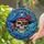 Fantasy Art Collectors' Tiffany Style Stained Glass Pirate Skull Deep Blue Red Gold Jewel Tone Mosaic Stained Glass Suncatcher - 2