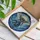 Fantasy Art Lovers' Tiffany Style Stained Glass Armored Warrior Iridescent Blue Celestial Design Stained Glass Suncatcher - 3