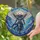 Fantasy Art Lovers' Tiffany Style Stained Glass Armored Warrior Iridescent Blue Celestial Design Stained Glass Suncatcher - 2