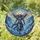 Fantasy Art Lovers' Tiffany Style Stained Glass Armored Warrior Iridescent Blue Celestial Design Stained Glass Suncatcher - 1