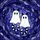 Mystical Art Fans' Whimsical Stained Glass Ghost Cats Indigo Violet Nebula Mosaic Stained Glass Suncatcher - 5
