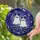 Mystical Art Fans' Whimsical Stained Glass Ghost Cats Indigo Violet Nebula Mosaic Stained Glass Suncatcher - 2