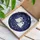 Mystical Art Fans' Whimsical Stained Glass Ghost Cats Indigo Violet Nebula Mosaic Stained Glass Suncatcher - 3