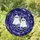 Mystical Art Fans' Whimsical Stained Glass Ghost Cats Indigo Violet Nebula Mosaic Stained Glass Suncatcher - 1