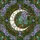 Nature Enthusiasts' Tiffany Stained Glass Opalescent Crescent Moon Wisteria & Foliage Jewel Tones Stained Glass Suncatcher - 5