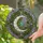 Nature Enthusiasts' Tiffany Stained Glass Opalescent Crescent Moon Wisteria & Foliage Jewel Tones Stained Glass Suncatcher - k3mVOphTyq