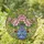 Floral Art Lovers' Vibrant Stained Glass Pink Peonies Blue Vase Garden Mosaic Stained Glass Suncatcher - 1