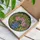 Floral Art Lovers' Vibrant Stained Glass Pink Peonies Blue Vase Garden Mosaic Stained Glass Suncatcher - 3