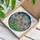 Art Lovers' Luminous Stained Glass Floral Mosaic with Jewel Tone Bellflowers & Abstract Swirls Stained Glass Suncatcher - PJ_UPDAFLh