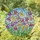 Art Lovers' Luminous Stained Glass Floral Mosaic with Jewel Tone Bellflowers & Abstract Swirls Stained Glass Suncatcher - m5F19K9RIK