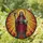 Fantasy Art Lovers' Stained Glass Skeletal Guardian Earth Globe Vibrant Floral Mosaic Stained Glass Suncatcher - 1