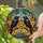 Nature Art Lovers' Intricate Tiffany Stained Glass Raven Butterfly Sunset Mosaic Stained Glass Suncatcher - 2