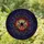 Enigmatic Design Fans Tiffany Stained Glass Black Spider Red Abdomen Jewel Tone Web Moonlit Mosaic Stained Glass Suncatcher - 1