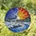 Nature Lovers' Majestic Wolf Stained Glass Art Starry Sunset Mosaic Jewel Tone Blues Oranges Stained Glass Suncatcher - 1