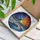 Nature Lovers' Majestic Wolf Stained Glass Art Starry Sunset Mosaic Jewel Tone Blues Oranges Stained Glass Suncatcher - 3