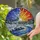 Nature Lovers' Majestic Wolf Stained Glass Art Starry Sunset Mosaic Jewel Tone Blues Oranges Stained Glass Suncatcher - 2