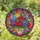 Art Lovers' Jewel Tone Tiffany Style Hydrangea Butterfly Floral Mosaic Stained Glass Suncatcher - 1