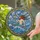 Mythology & Ocean Enthusiasts' Tiffany Stained Glass Sea God, Golden Trident, Dolphins, Vibrant Blue Waves Stained Glass Suncatcher - 2