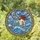 Mythology & Ocean Enthusiasts' Tiffany Stained Glass Sea God, Golden Trident, Dolphins, Vibrant Blue Waves Stained Glass Suncatcher - 1